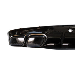 Difusor para Mercedes C coupé convertible C205 A205 AMG line doble negro puntas de escape