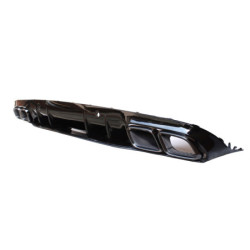 Difusor Mercedes Classe C Coupé Cabrio C205 A205 AMG Line duplas ponteiras de escape pretas (4)