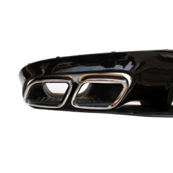 Diffuusori Mercedes C-sarja Coupé Avoauto C205 A205 AMG Line kaksois kromatut pakoputken päät (4)