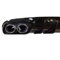 Diffusor til Mercedes C coupé cabriolet C205 A205 AMG line dobbelt krom rund ui