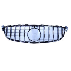 Grill compatible with mercedes-benz c 63 amg (s) w205 chrome