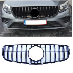 Grill voor Mercedes GLC - GLC Coupe GLC 63 AMG panamericana look glanzend zwart