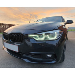 Grill nieren compatibel met BMW 3 serie F30 - F31 glanzend zwart enkele spijlen