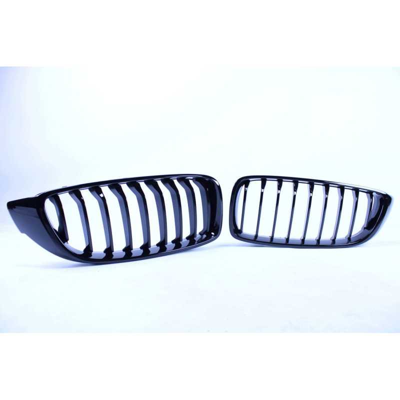 GRILL NIEREN COMPATIBEL MET BMW F32 F33 F36 F80 F82 ENKELE SPIJLEN GLANZEND ZWART