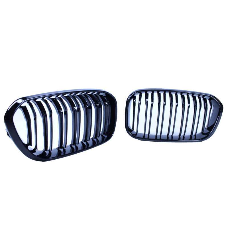 Grill nieren compatibel met BMW F20 LCI 1 serie glanzend zwart dubbele spijlen Grill nieren compatibel met BMW F20 LCI 1 serie glanzend zwart dubbele spijlen