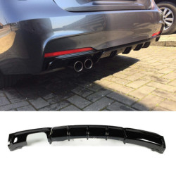 Diffuser compatibel met BMW F30 F31 3 serie glanzend zwart
