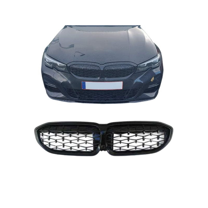 Grill nier compatibel met BMW 3 serie G20 diamond grill