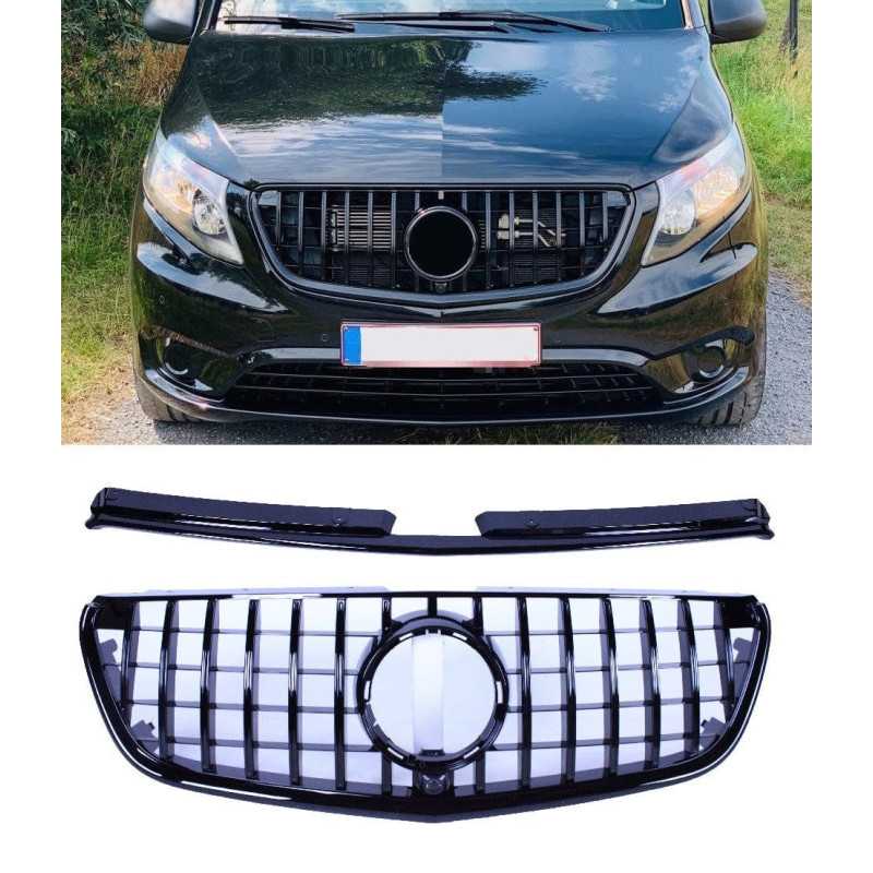 Γρίλια για Mercedes W447 Vito μαύρο Panamericana AMG GT look