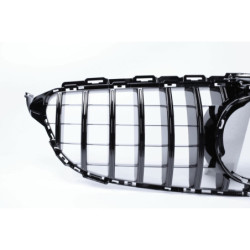 Calandre compatible avec Mercedes-Benz Classe C W205 facelift avec caméra frontale noir brillant