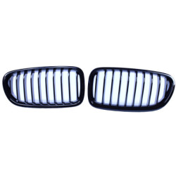 Grill kidneys compatible with BMW 5 series F10 - F11 gloss black single bars
