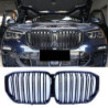 Nieru režģis BMW X5 G05 Pre-Facelift dubultās ribas spīdīgi melns