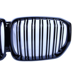 Grotelės inkstai BMW X5 G05 Pre-Facelift dvigubos juostos blizgi juoda (4)