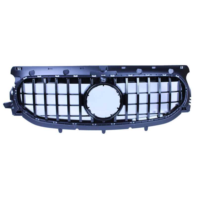 Grill compatibel met Mercedes-Benz GLA H247 2020-2023 glanzend zwart met frontcamera
