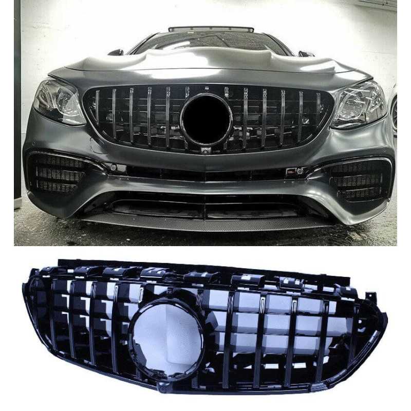 Grill compatibel met Mercedes E63 2017-2019 glanzend zwart