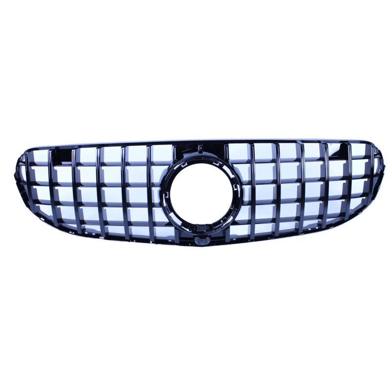 Grille compatible avec mercedes-benz facelift glc - glc coupe off-road 2020+ noir brillant