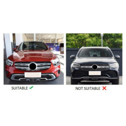 Grelha para mercedes-benz facelift glc - glc coupe off-road 2020+ preto brilhante