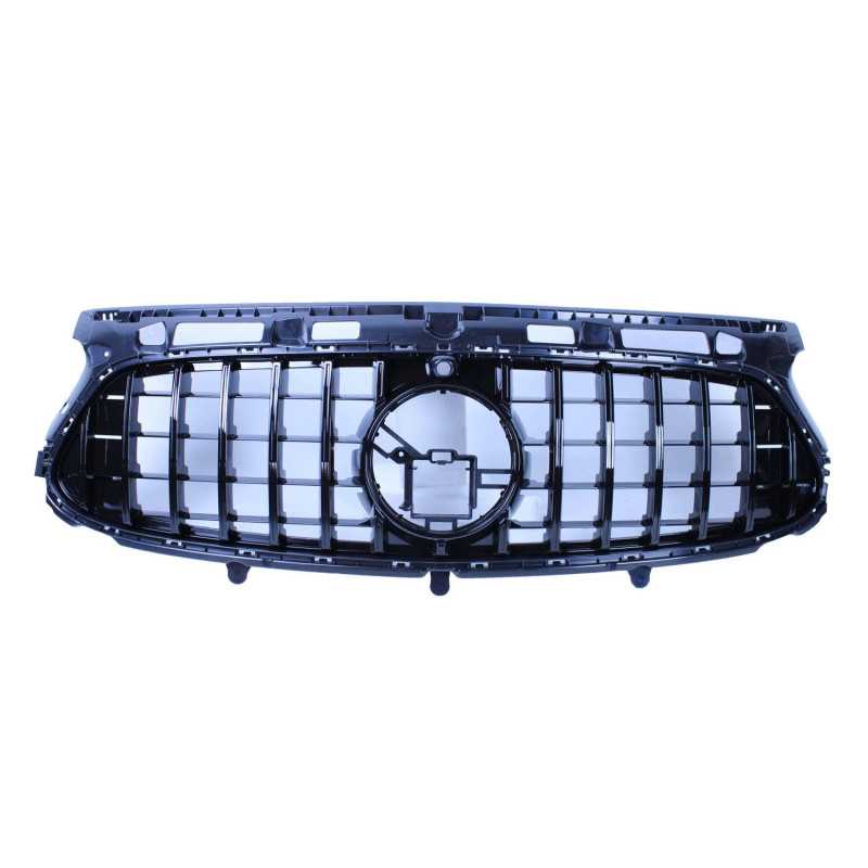 Grill voor Mercedes- H247 2020-2023 glanzend zwart panamericana look