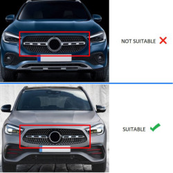 Hűtőrács Mercedes GLA H247 2020-2023 fényes fekete első kamerával (4)
