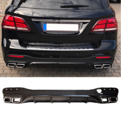 Diffuser compatibel met Mercedes GLE W166 chrome uitlaatsierstukken