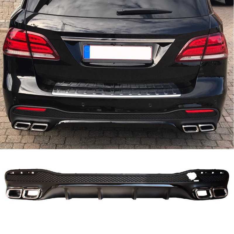 Diffuser compatibel met Mercedes GLE W166 chrome uitlaatsierstukken