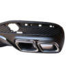 Diffuser compatibel met Mercedes GLE W166 chrome uitlaatsierstukken