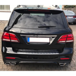Diffuser compatibel met Mercedes GLE W166 chrome uitlaatsierstukken