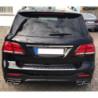 Diffuser compatibel met Mercedes GLE W166 chrome uitlaatsierstukken