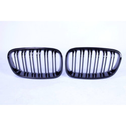 Parrilla riñones compatible con BMW F20 F21 serie 1 negro brillante barras dobles