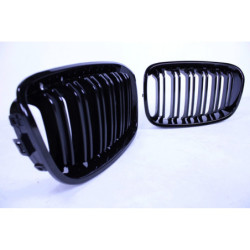 Grill kidneys compatible with BMW F20 F21 1 series glossy black double bars