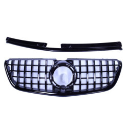 Grill compatibel met Mercedes W447 Vito facelift 2019+ glanzend zwart