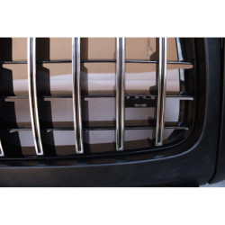 Grille compatibel met Mercedes G-klasse W463 met koplampafdekkingen glanzend zwart chroom