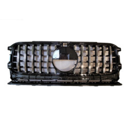 Grilă compatibilă cu Mercedes G class W463 cu capace pentru faruri crom negru lucios