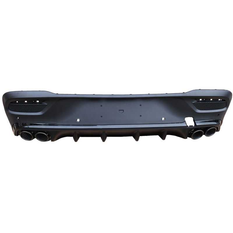 DIFFUSER COMPATIBEL MET MERCEDES GLE COUPE C167 GLANZEND ZWART ROND