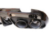Difusor trasero compatible con Mercedes W205 S205 AMG línea de doble negro redondo de escape pieza de ajuste