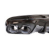 Difusor trasero compatible con Mercedes W205 S205 AMG línea de doble negro redondo de escape pieza de ajuste