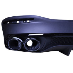 Diffuser compatible with Mercedes GLE W167 2019+ black round exhaust trim pieces