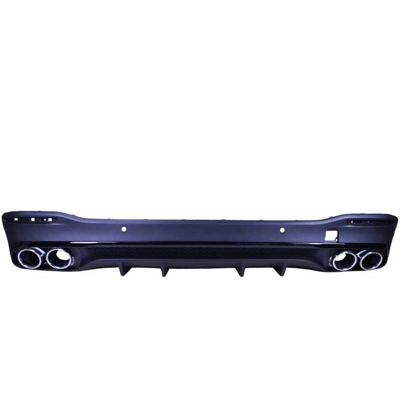 Diffuser compatibel met Mercedes GLE W167 2019+ chrome ronde uitlaatsierstukken