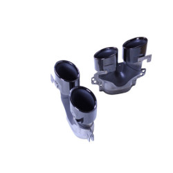 Diffuser compatible with Mercedes E class W213 glossy black round exhaust trim Sun