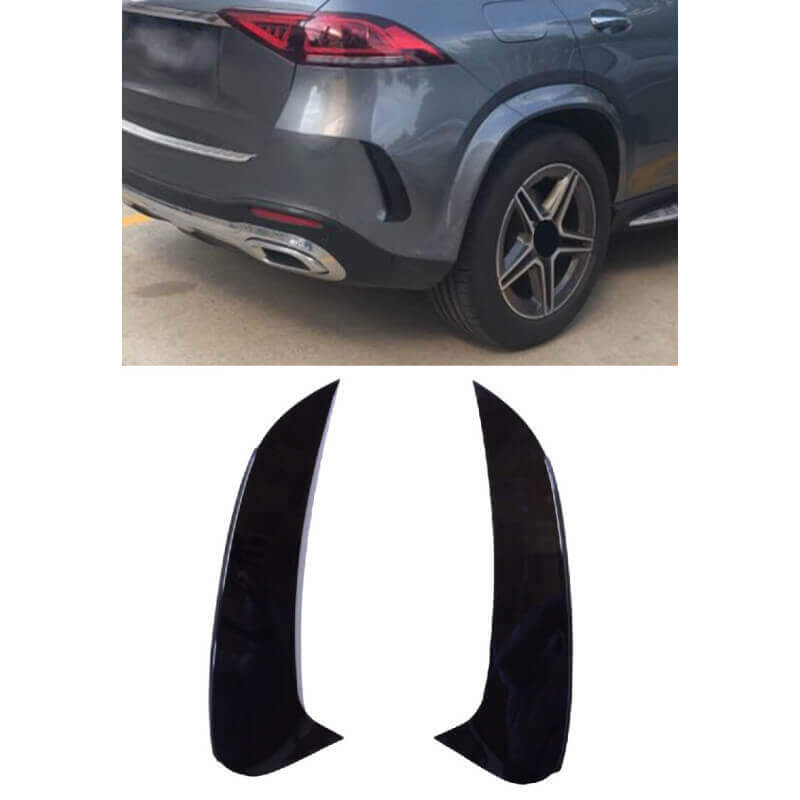 Aletas de parachoques trasero Mercedes GLE SUV W167 negro brillante
