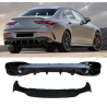 Diffuser compatibel met Mercedes CLA C118 X118 W118 AMG line dubbele zwarte uitlaatsierstu