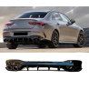 Diffuser for Mercedes CLA C118 X118 W118 AMG line double black exhaust trim round