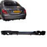 Diffuser compatibel met Mercedes E Klasse W213 S213 voor glanzend zwarte ronde uitlaatuiteinden