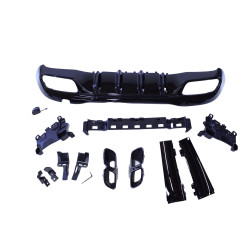 Difusor trasero para Mercedes Clase C W206 S206 sedán romper negro