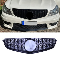 Grilă compatibilă cu mercedes w204 c63 amg facelift negru