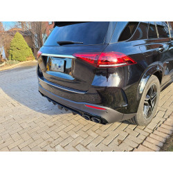 (DAĻA) Difuzors saderīgs ar Mercedes GLE W167 2019+ apaļiem izplūdes uzgaļiem