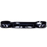 Difusor trasero para Mercedes CLA C118 X118 W118 AMG line doble cromado embellecedor de escape redondo