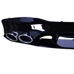 Difusor trasero para Mercedes CLA C118 X118 W118 AMG line doble cromado embellecedor de escape redondo