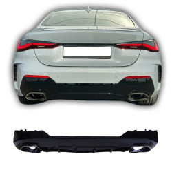 Diffuser compatibel met BMW 4 Reeks G22 Coupé en G23 Cabrio met verchroomde uitlaatpijpen