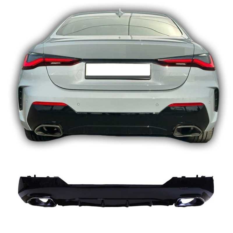 Diffusore compatibile con BMW Serie 4 G22 Coupé e G23 Cabrio con tubi di scarico cromati