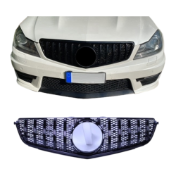 Grill kompatibel med mercedes w204 c63 amg facelift sort